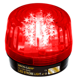 SECO-LARM - SL-1301-BAQ/R - 9~24 VAC/VDC LED Strobe Light. Incorporates 32 LEDs. 50,000-Hour operating life. 8 different flash patterns. Adjustable flashing speed. Indoor/outdoor use. Red lens.