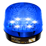 SECO-LARM - SL-1301-EAQ/B - 6~12 VDC LED Strobe Light. Incorporates 12 LEDs. 50,000-Hour operating life. Flash only. Indoor/outdoor use. Blue lens.