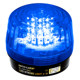 SECO-LARM - SL-1301-SAQ/B - 10~24 VDC LED Strobe Light with built in programable siren. Incorporates 54 LEDs. 50,000-Hour operating life. Six different flash patterns. Adjustable flashing speed. Indoor/outdoor use. Blue lens.