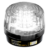 SECO-LARM - SL-1301-SAQ/C - 10~24 VDC LED Strobe Light with built in programable siren. Incorporates 54 LEDs. 50,000-Hour operating life. Six different flash patterns. Adjustable flashing speed. Indoor/outdoor use. Clear lens.