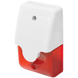 SECO-LARM - SL-1312-SA/R - 6~15 VDC Mini Strobe Siren. Mounts in single-gang box or surface-mount. Weatherproof, Indoor/outdoor use. Red Lens. Minimum order quantity of 10pcs.