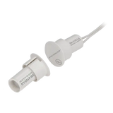 SECO-LARM - SM-4105-LQ/W - 3/4″ Steel-Door Recessed-Mount Magnetic Contact - White, 1″ (25mm) Gap, Closed loop, UL Listed