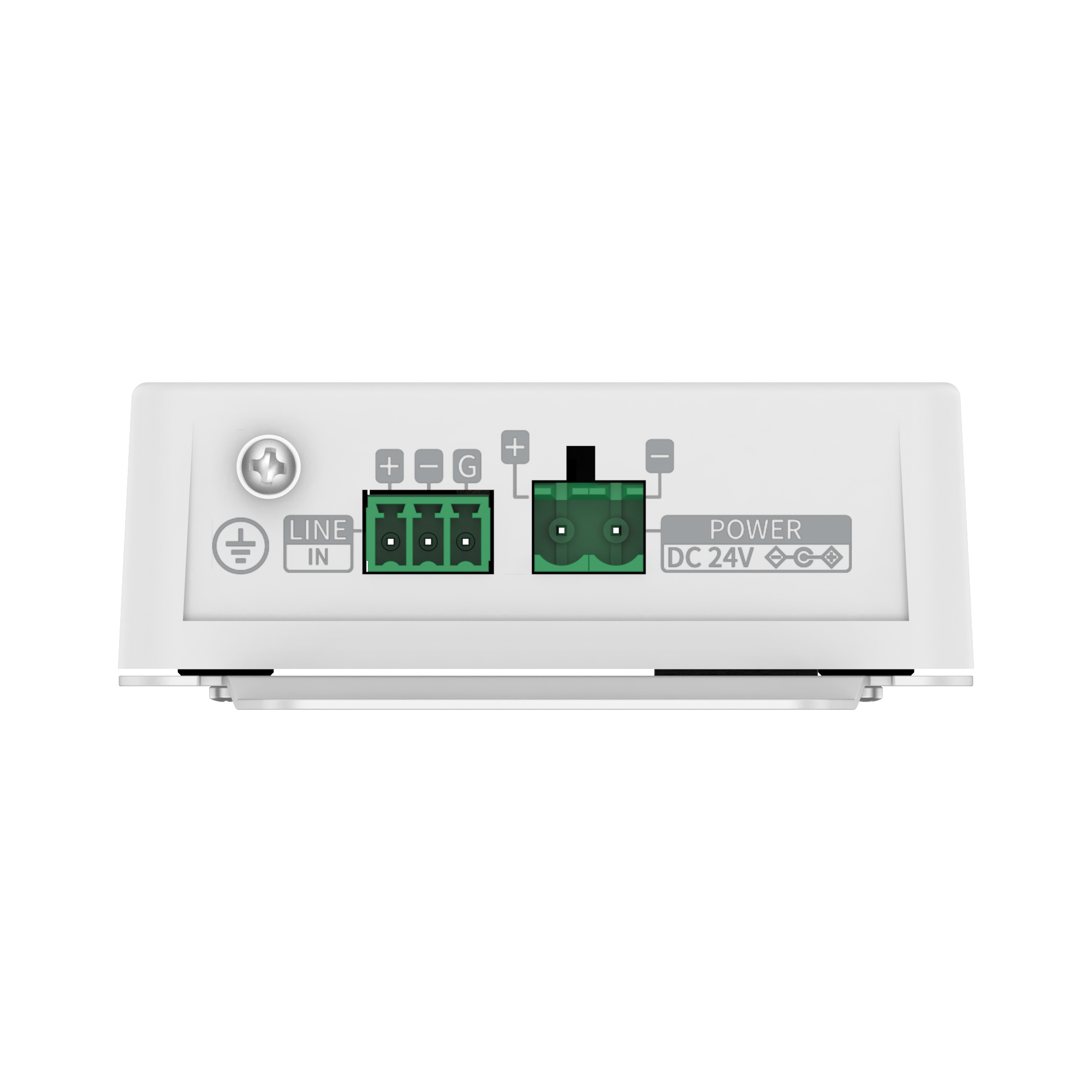 Hanwha - SPA-B1000 - IP Audio Bridge, Background Music, Analog Audio Input (L, R : +6dBV Max line IN level), 1GB Internal Storage, Single Micro SD slot (Up to 32GB), Built in Relay, SUNAPI, PoE