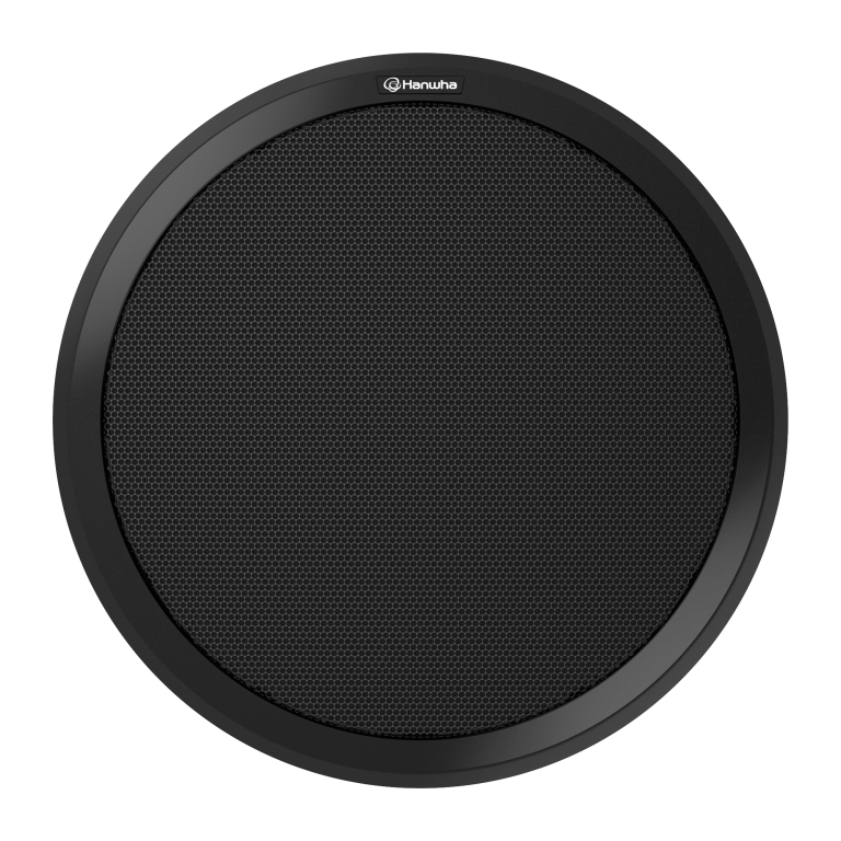 Hanwha - SPA-C110B - IP Audio Speaker, Two-way audio, Scheduler, Background Music, Text To Speech, 10W, 100dB Output, Freq. Range 120Hz-20kHz, 1GB Internal Storage, Single Micro SD slot (Up to 32GB), Built in Relay, SUNAPI, Onvif, SIP, P2P-SIP, PoE, 