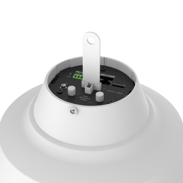Hanwha - SPA-P100W - IP Audio Speaker, Two-way audio, Scheduler, Background Music, Text To Speech, 10W Amp, 101dB Output, Freq. Range 130Hz-20kHz, 1GB Internal Storage, Single Micro SD slot (Up to 32GB), Built in Relay, SUNAPI, Onvif, SIP, P2P-SIP, P
