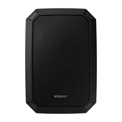 Hanwha - SPA-W100B - IP Audio Speaker, Two-way audio, Scheduler, Background Music, Text To Speech, 10W Amp, 101dB Output, Freq. Range 120Hz-20kHz, 1GB Internal Storage, Single Micro SD slot (Up to 32GB), Built in Relay, SUNAPI, Onvif, SIP, P2P-SIP, I