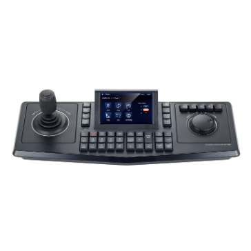 Hanwha - SPC-7000 - Controller, IP system keyboard with touch screen TFT LCD, Interchangeable 3D joystick & jog shuttle for left or right handed users, RS-485, DVR/NVR, Matrix & PTZ control, 1CH video input/output, SSM using USB interface only.