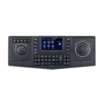 Hanwha - SPC-7000 - Controller, IP system keyboard with touch screen TFT LCD, Interchangeable 3D joystick & jog shuttle for left or right handed users, RS-485, DVR/NVR, Matrix & PTZ control, 1CH video input/output, SSM using USB interface only.