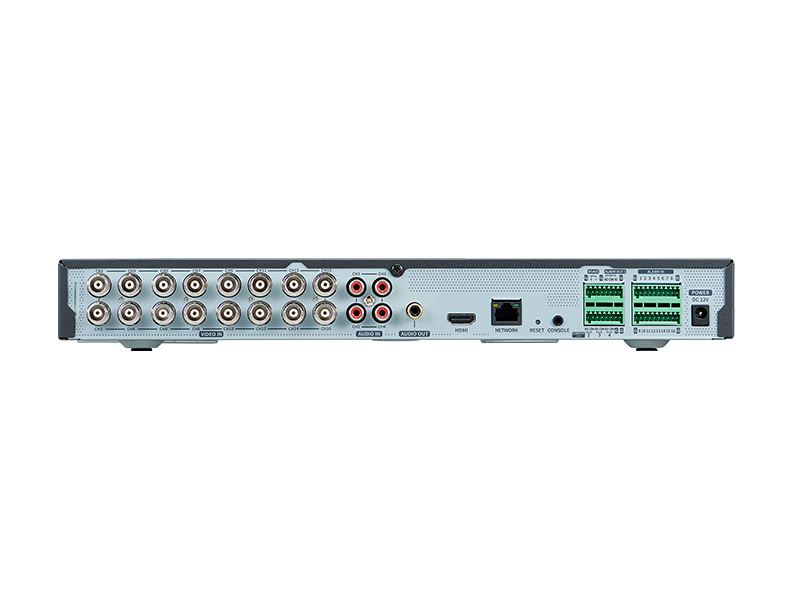 Hanwha - SPE-1610 - Encoder, 16CH H.264/MJPEG, 30fps @ 2MP or lower and 15 fps @ 4MP, AHD/CVI/TVI/CVBS compatible, RS-485/422 Interface, Pelco C when using CVBS or ACP up-coax protocol @ AHD, ONVIF protocol support, HDMI output, I/O 16/4, Audio in/ou