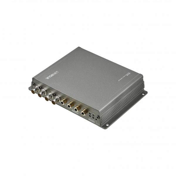 Hanwha - SPE-420 - Encoder, 4CH H.265/H.264/MJPEG, 5MP : 12fps/CH, 4MP : 15fps/CH, 1080p : 30fps/CH, 720p/WD1/4CIF/CIF: 30fps, AHD/CVI/TVI/CVBS compatible, RS-485/422 Interface, Pelco C when using CVBS or ACP up-coax protocol @ AHD, ONVIF protocol su