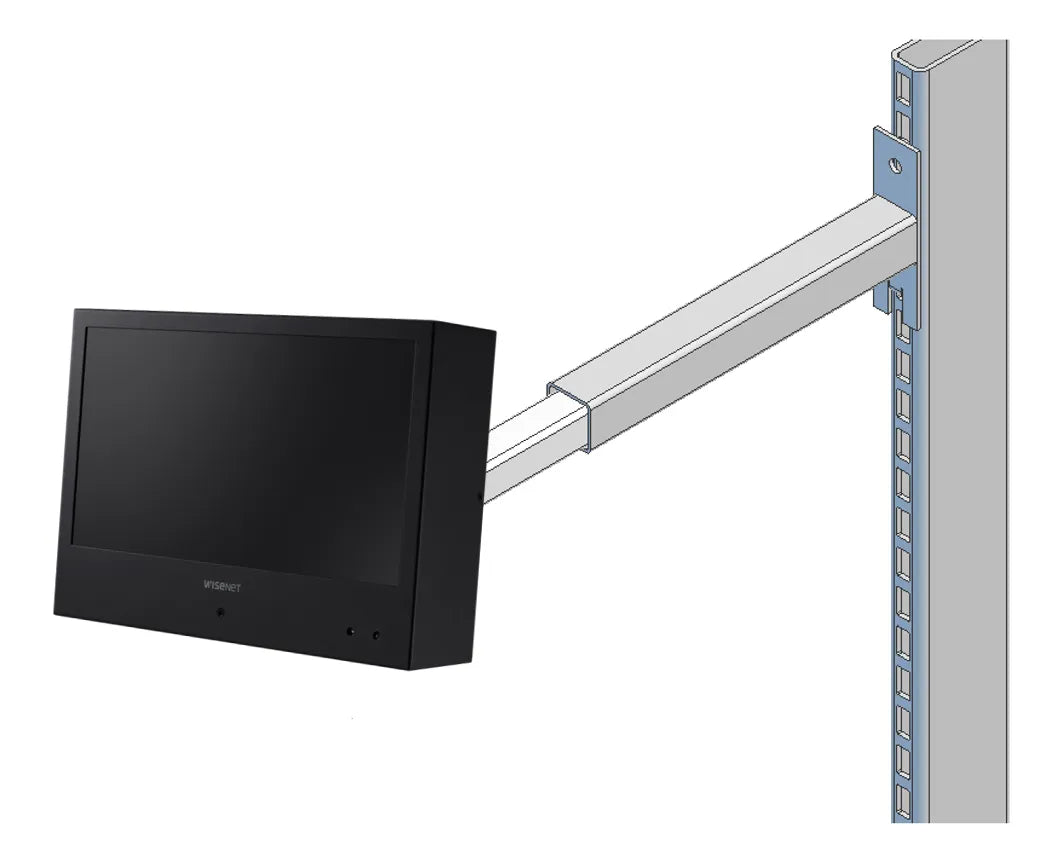 Hanwha - STB-10PVMCWA-W - Horizontal gondola monitor mount, accommodates one SMT-1030PV 10