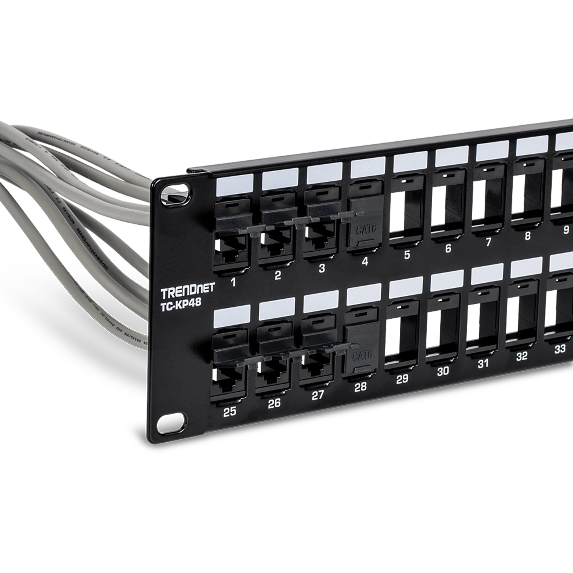 TRENDNET - TC-K50C6BK - 50 Pack Cat6 RJ-45 Keystone Jack, Black