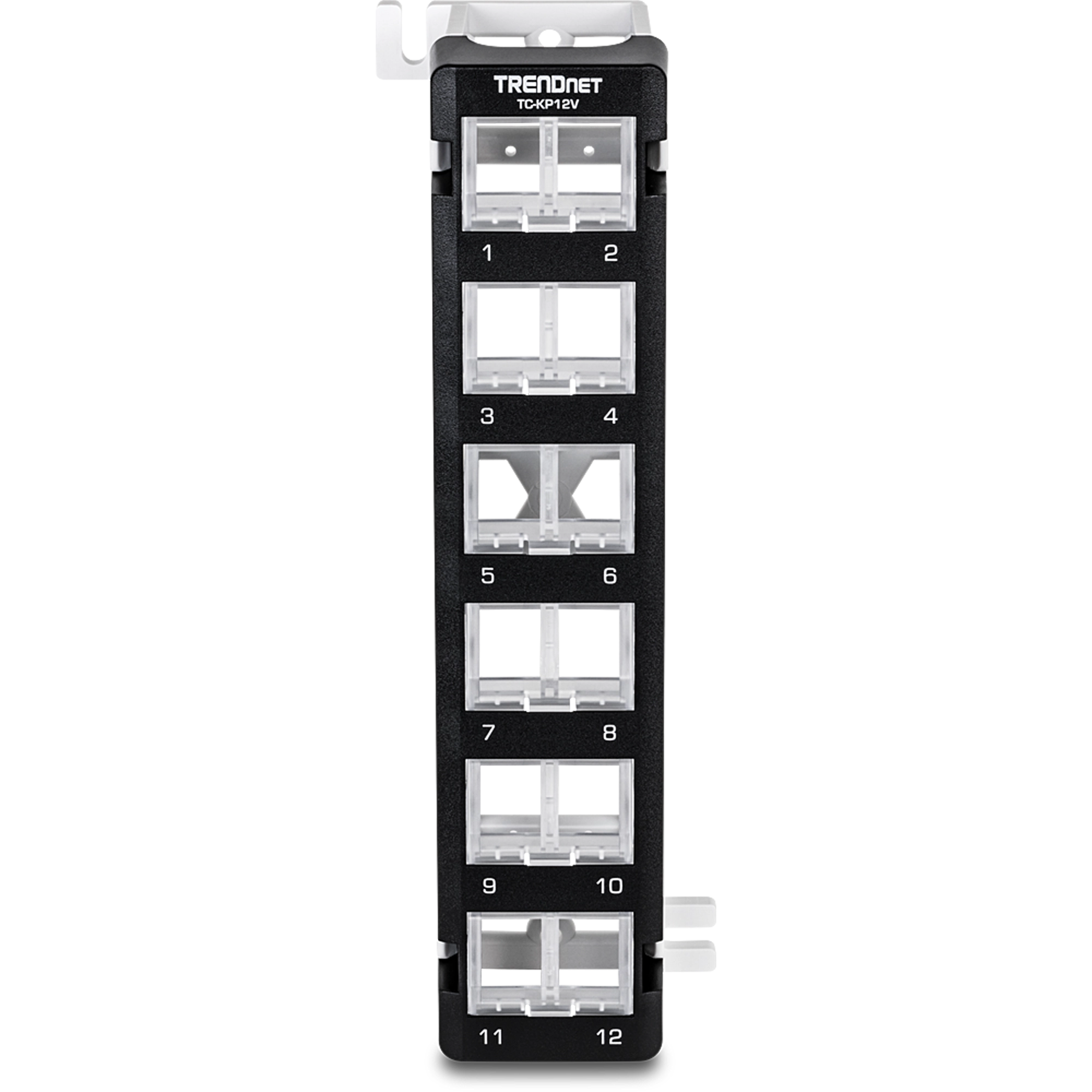 TRENDNET - TC-KP12V - 12-Port Blank Angled Wall Mount Keystone Patch Panel