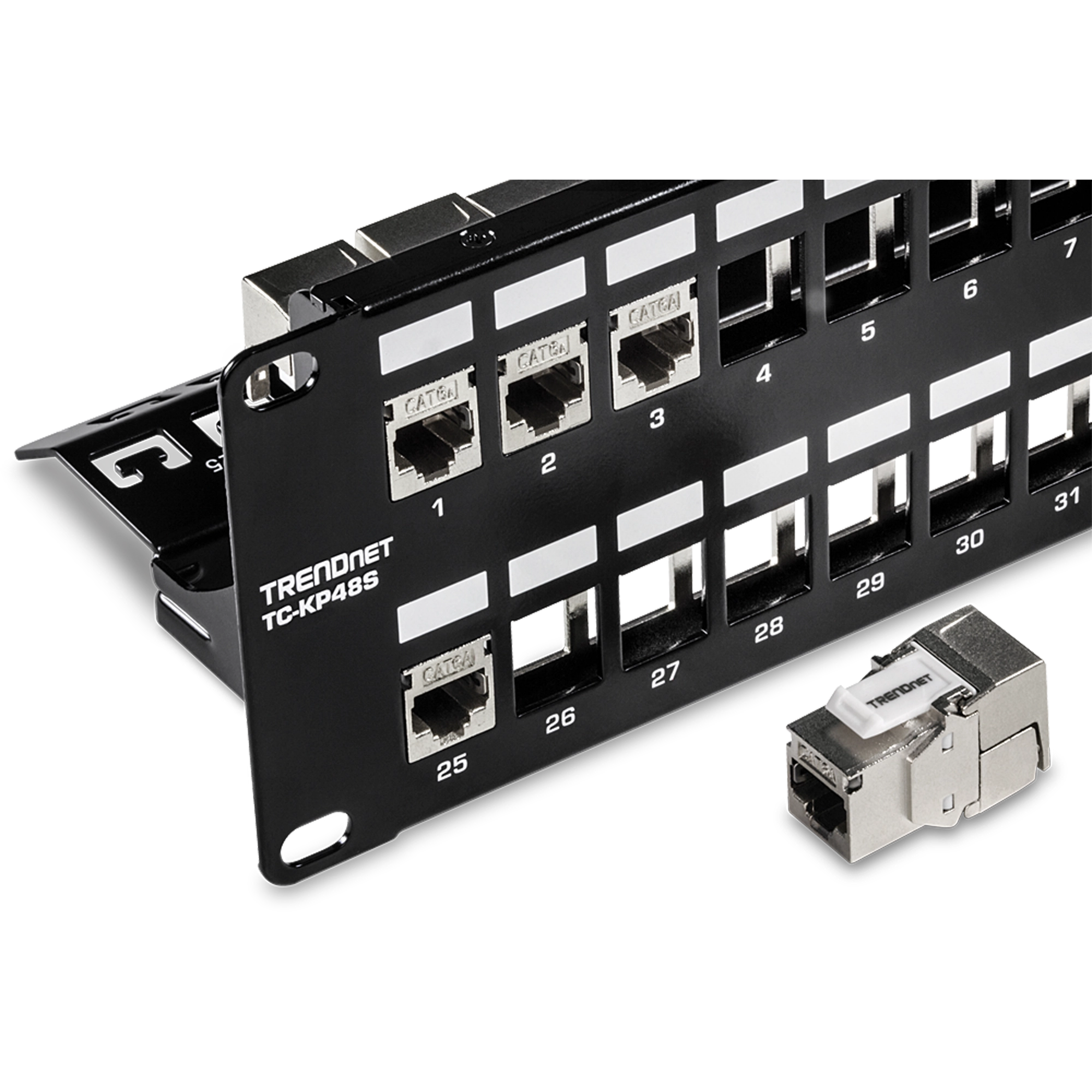 TRENDNET - TC-KP48S - 48-Port Blank Keystone Shielded Patch Panel