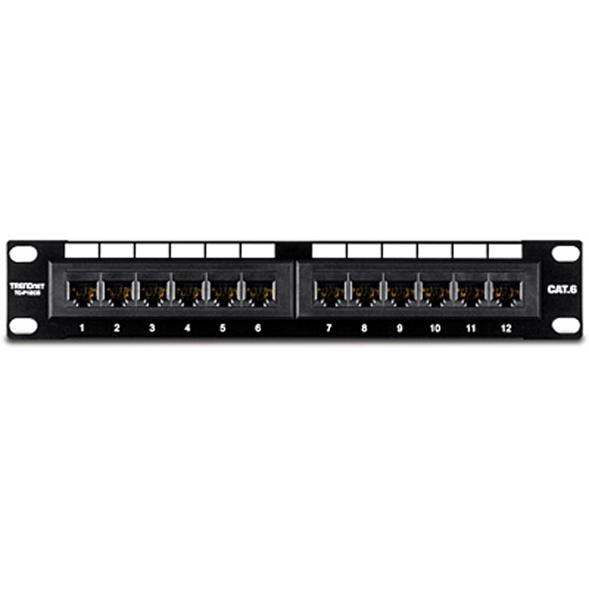 TRENDNET - TC-P12C6 - 12-Port Cat. 6 Unshielded Patch Panel (10