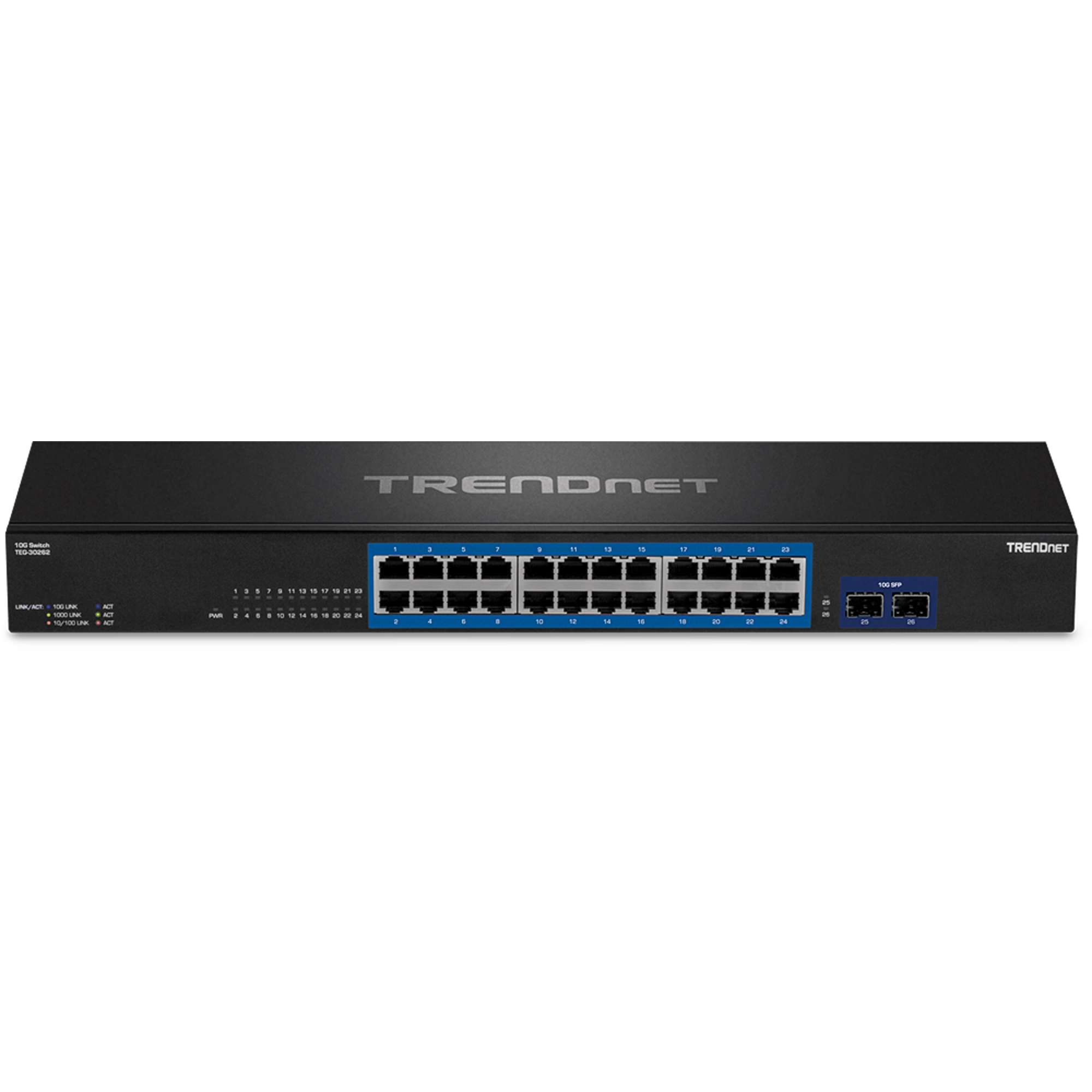 TRENDNET - TEG-30262 - 24-port Gigabit Switch with 2x 10G SFP+Slots
