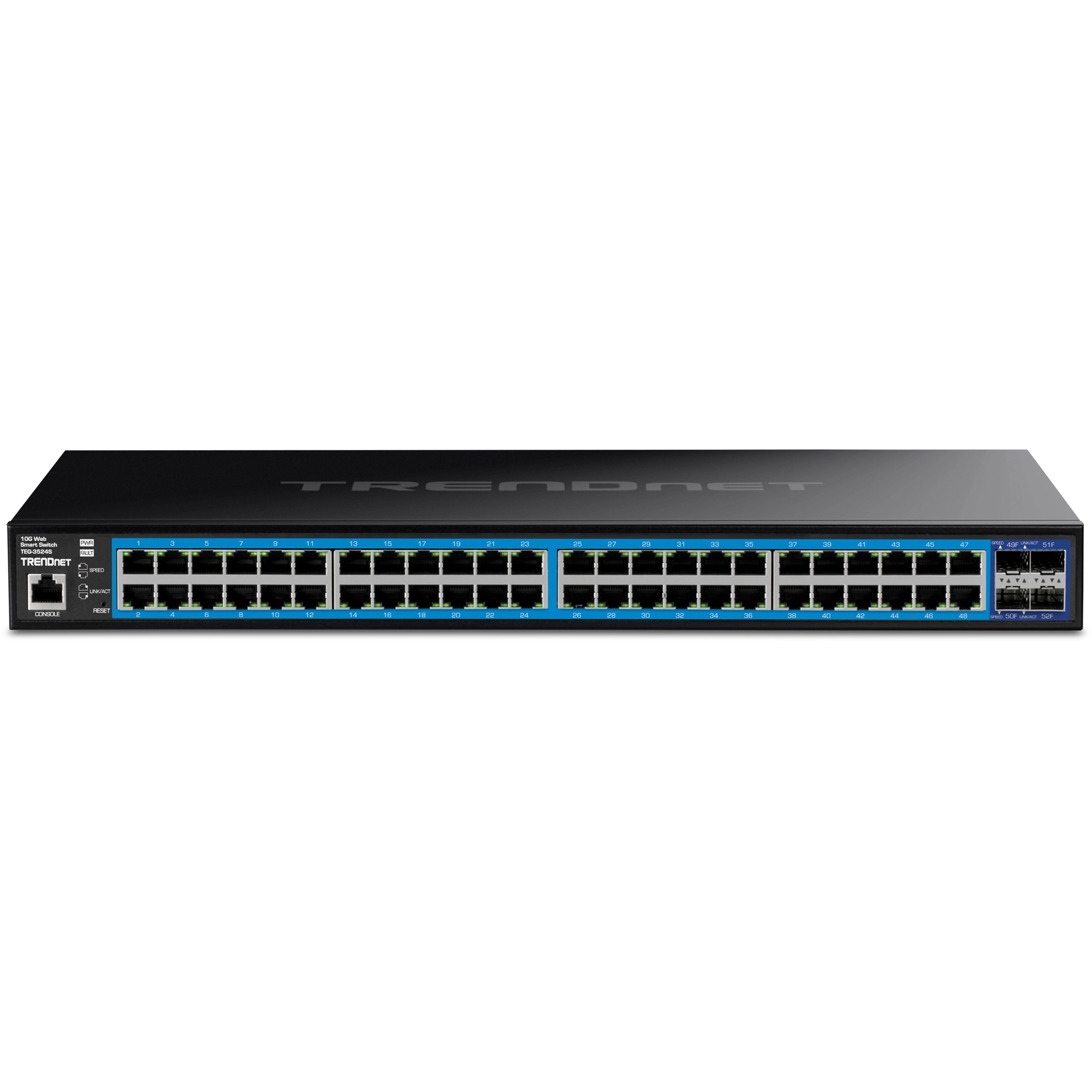 TRENDNET - TEG-3524S - 52-port Gigabit Web Smart Switch with 10G SFP+ Slots