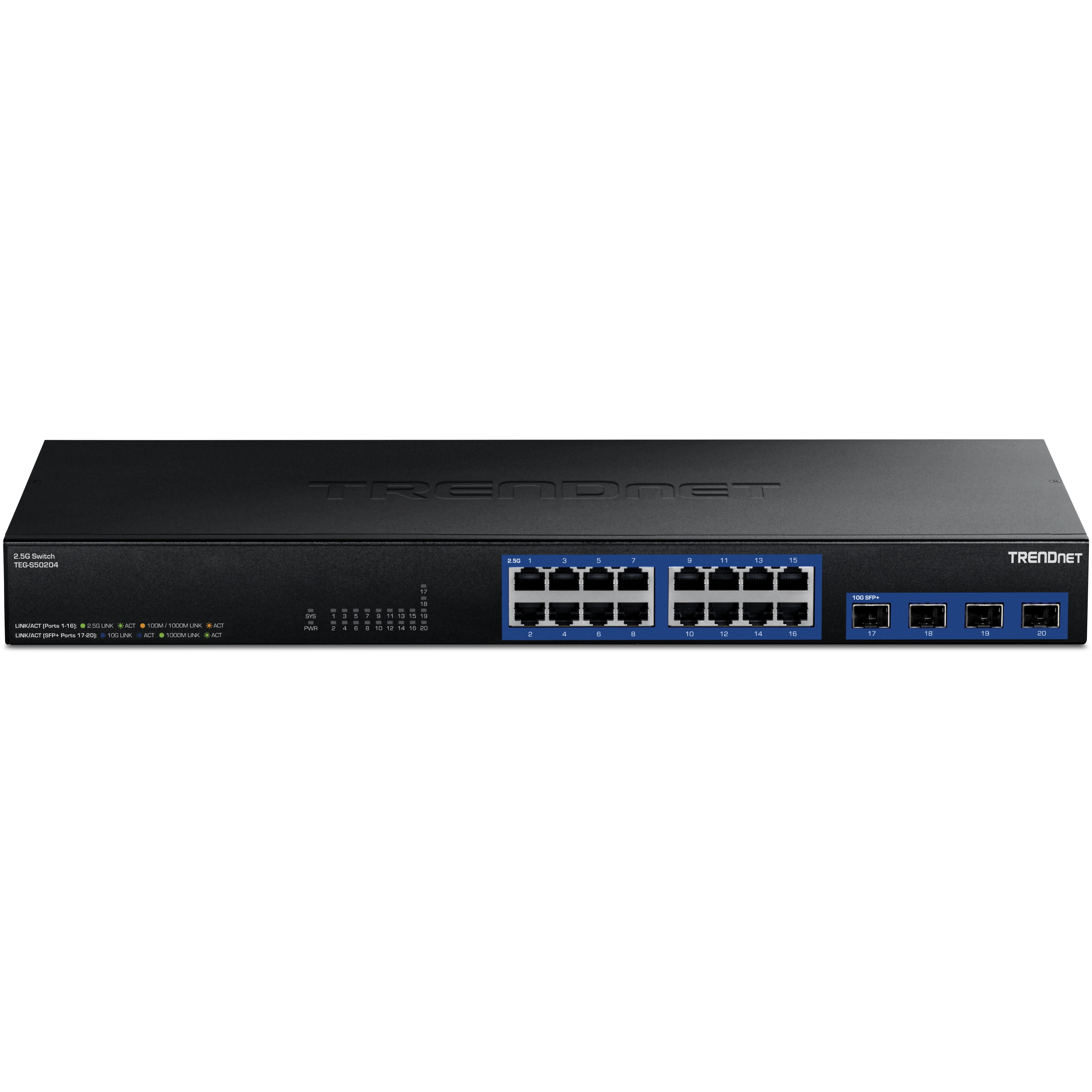 Trendnet - TEG-S50204 - 20-Port 2.5G Switch with 10G SFP+ Ports
