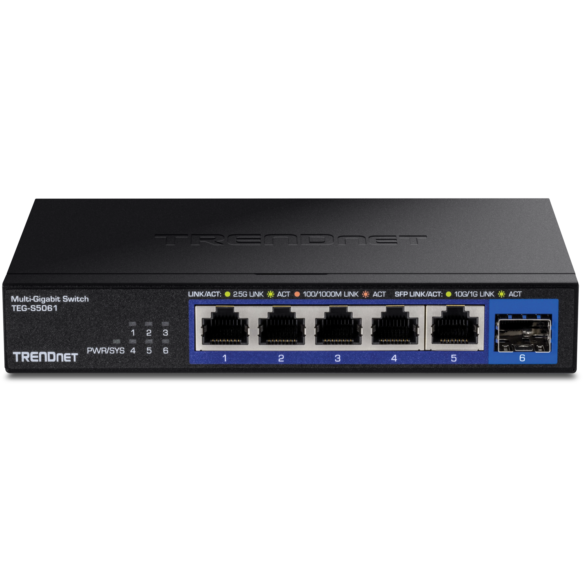 TRENDNET - TEG-S5061 - 6-Port 2.5G Unmanaged Switch with 10G SFP+ Port