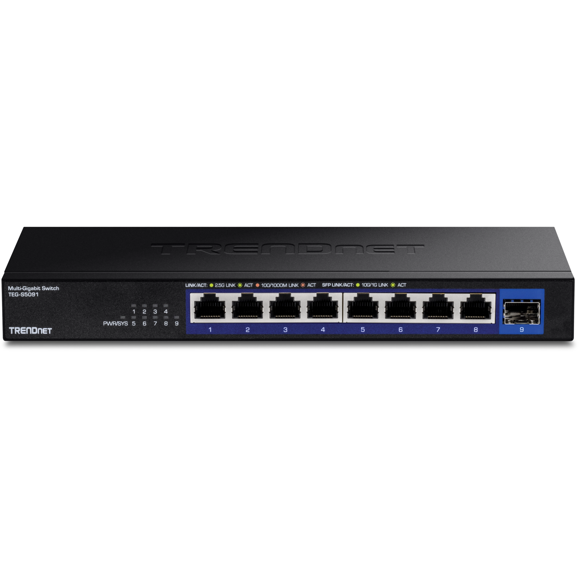 TRENDNET - TEG-S5091 - 9-Port 2.5G Unmanaged Switch with 10G SFP+ Port