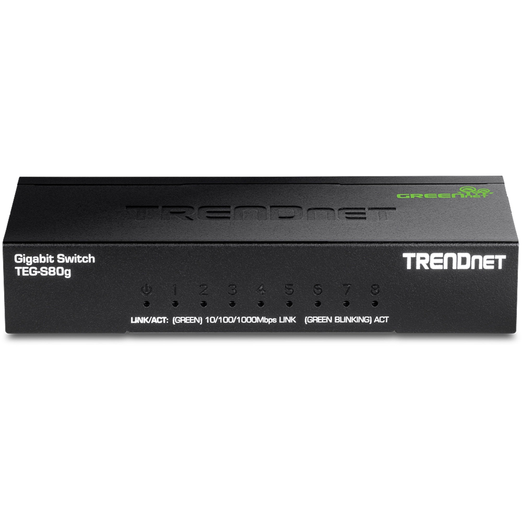 TRENDNET - TEG-S80g - 8-port Gigabit GREENnet  Mini Switch (Metal)