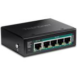 TRENDNET - TI-B541 - 5-Port IndustrialGigabit PoE++ Powered DIN-Rail Switch with PoE Pass-Through