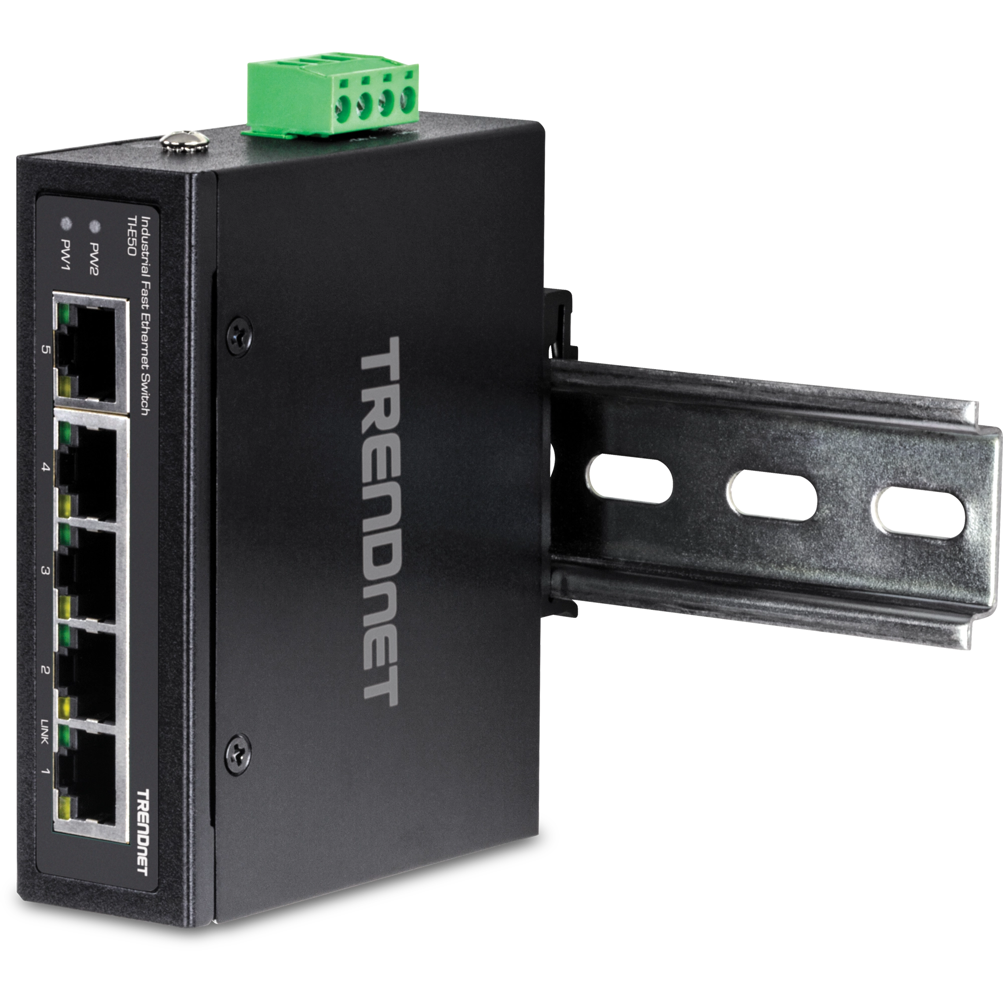 TRENDNET - TI-E50 - 5-Port Industrial Fast Ethernet DIN-Rail Switch