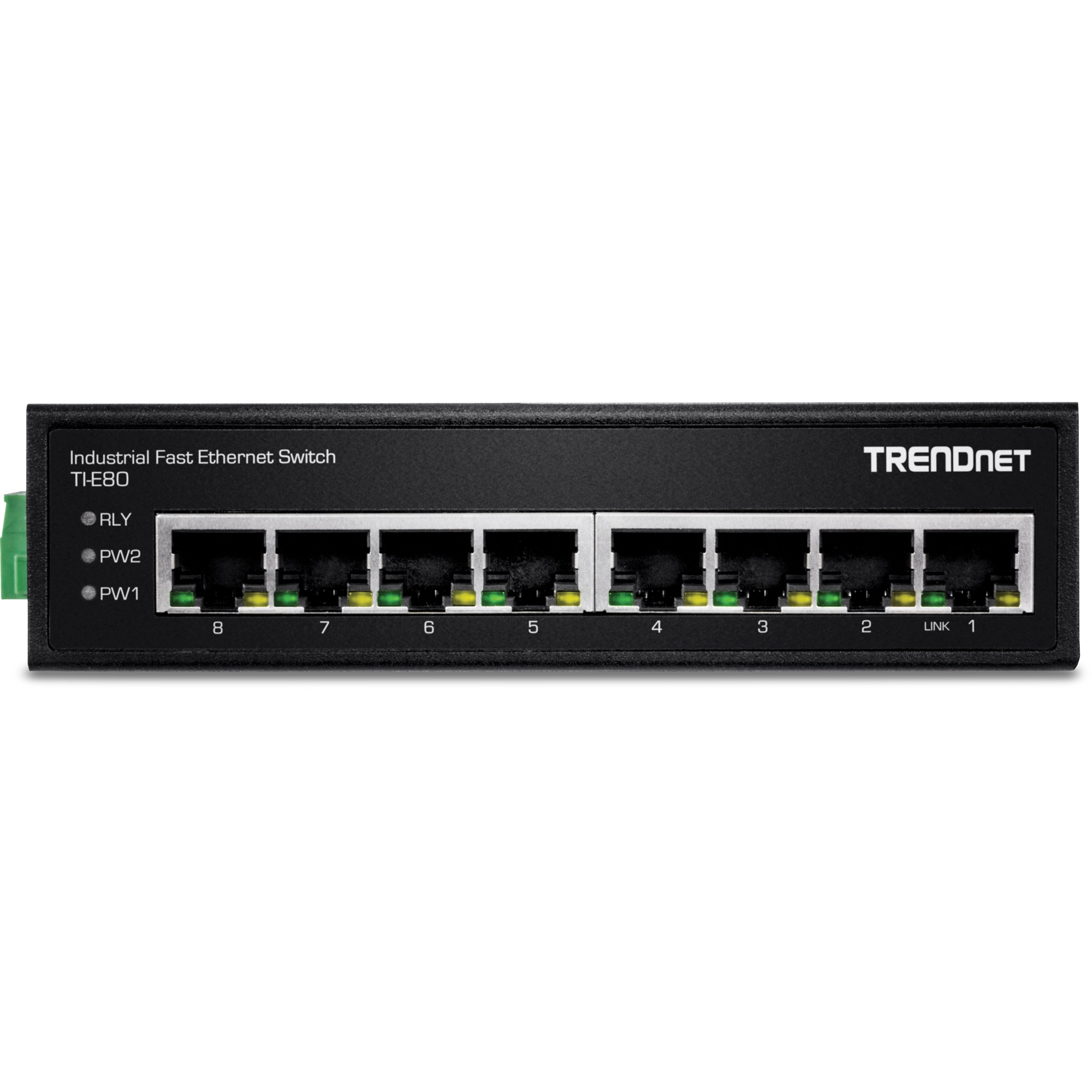 TRENDNET - TI-E80 - 8-Port Industrial Fast Ethernet DIN-Rail Switch