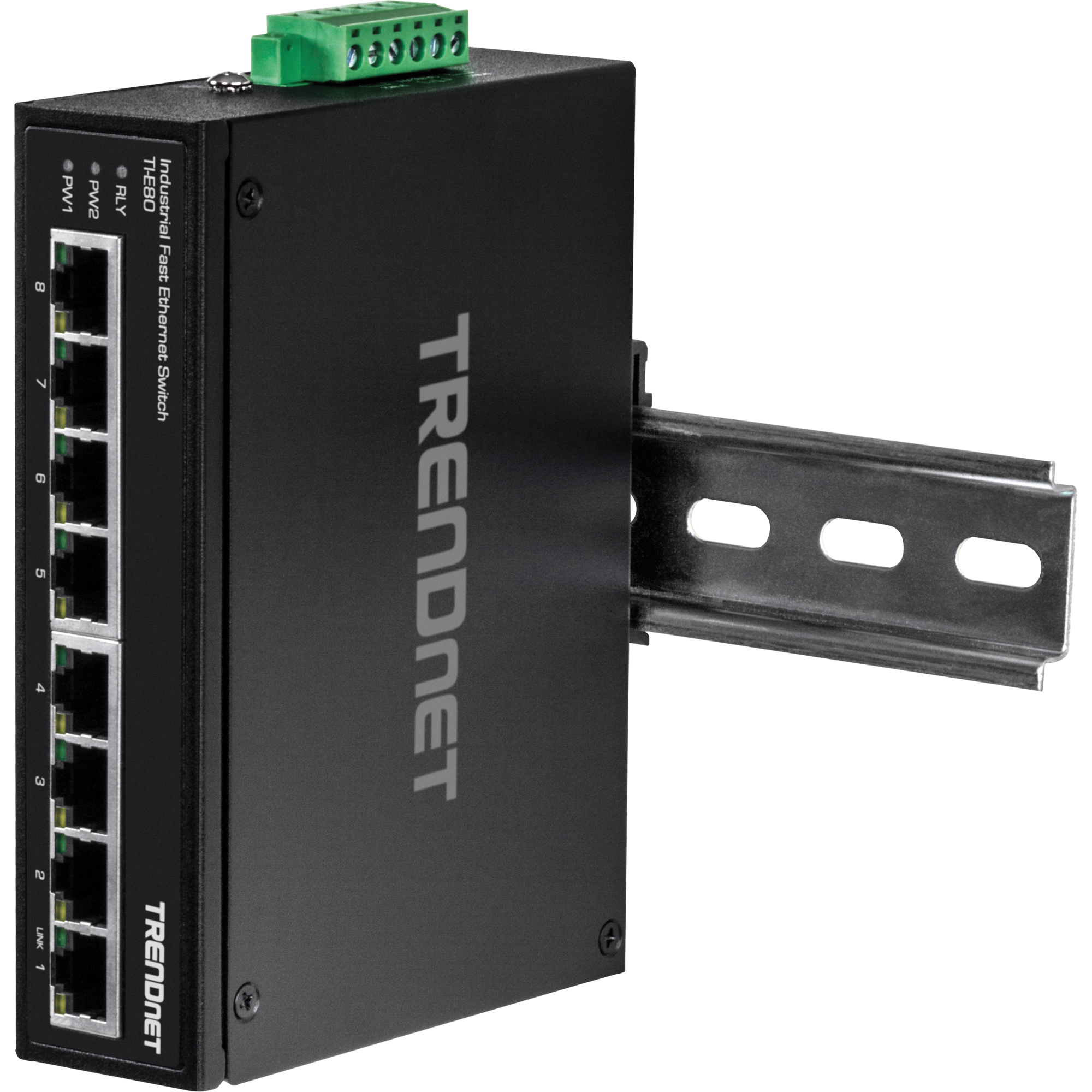 TRENDNET - TI-E80 - 8-Port Industrial Fast Ethernet DIN-Rail Switch