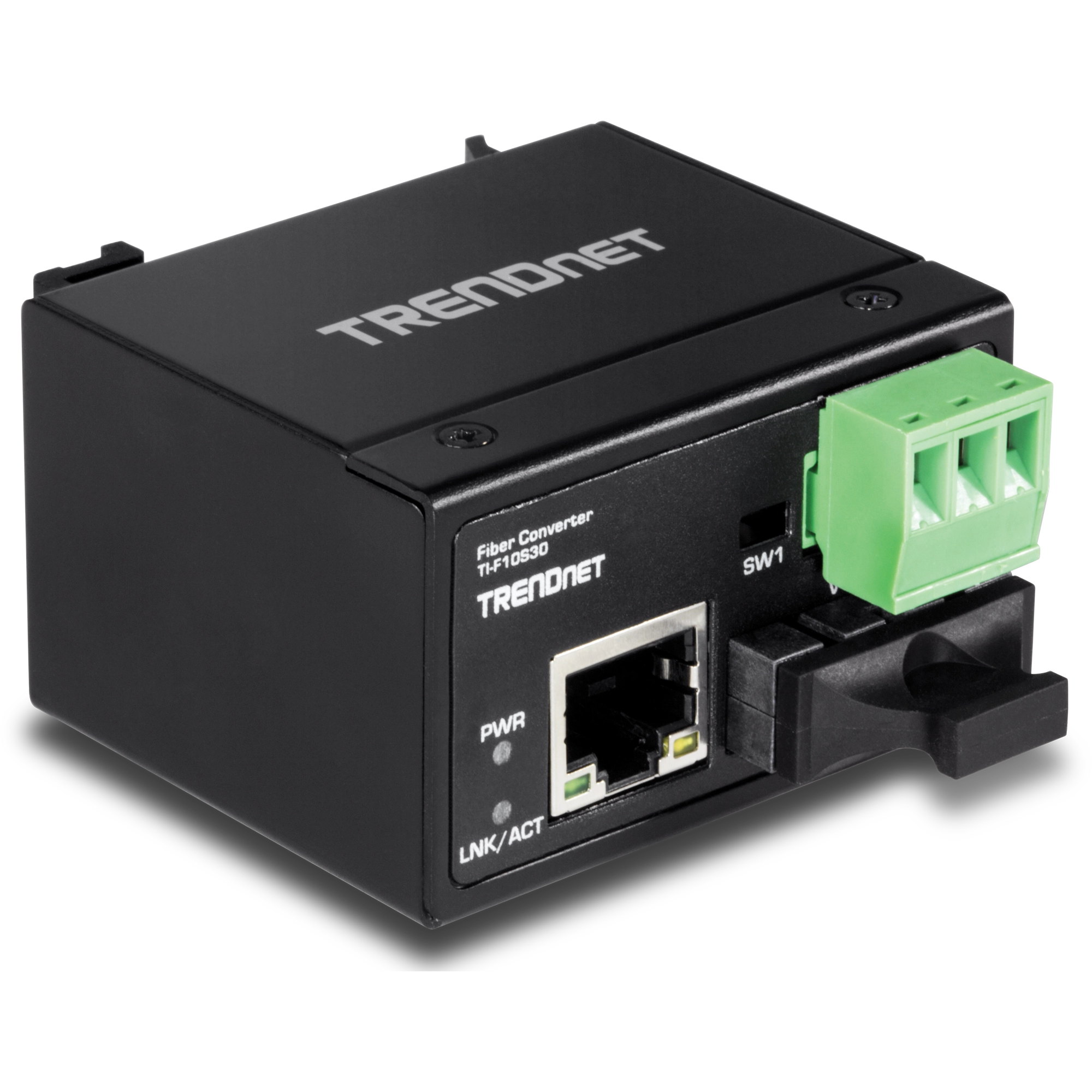TRENDNET - TI-F10S30 - Hardened Industrial 100Base-FX Single-Mode SC Fiber Converter