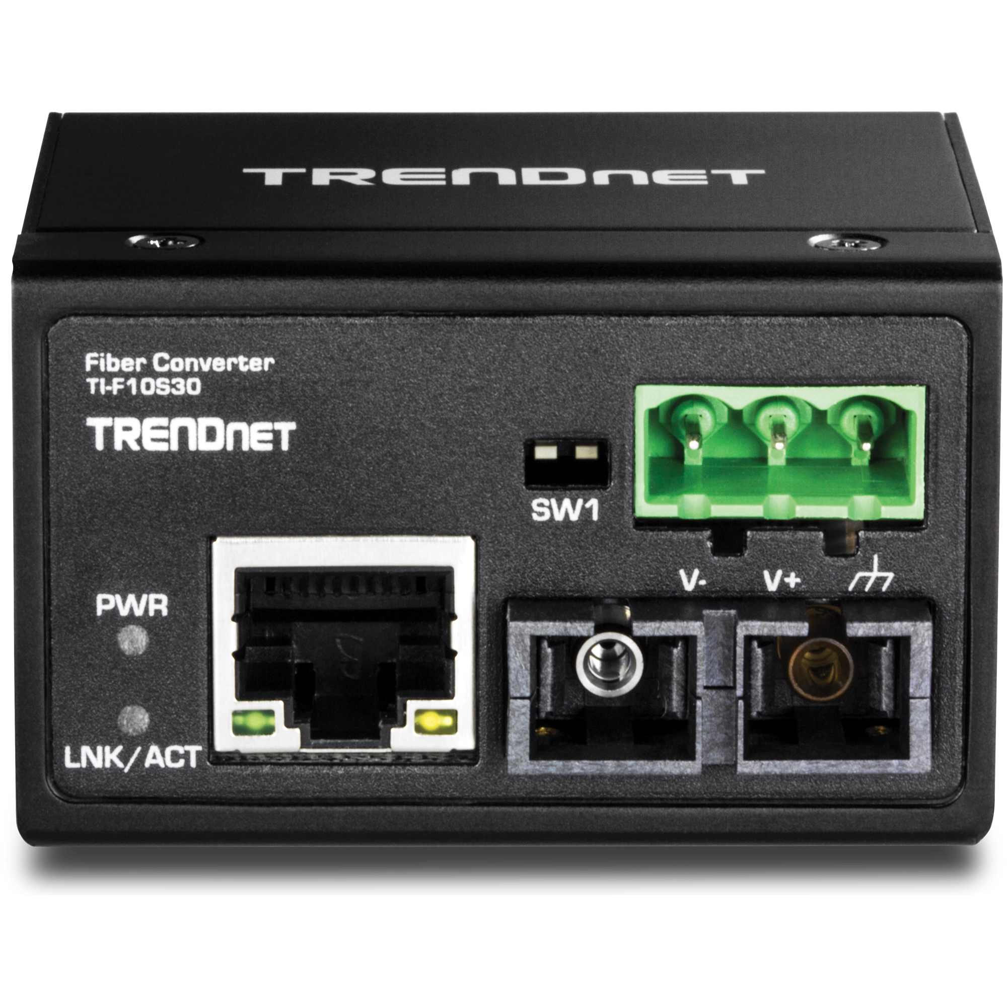 TRENDNET - TI-F10S30 - Hardened Industrial 100Base-FX Single-Mode SC Fiber Converter