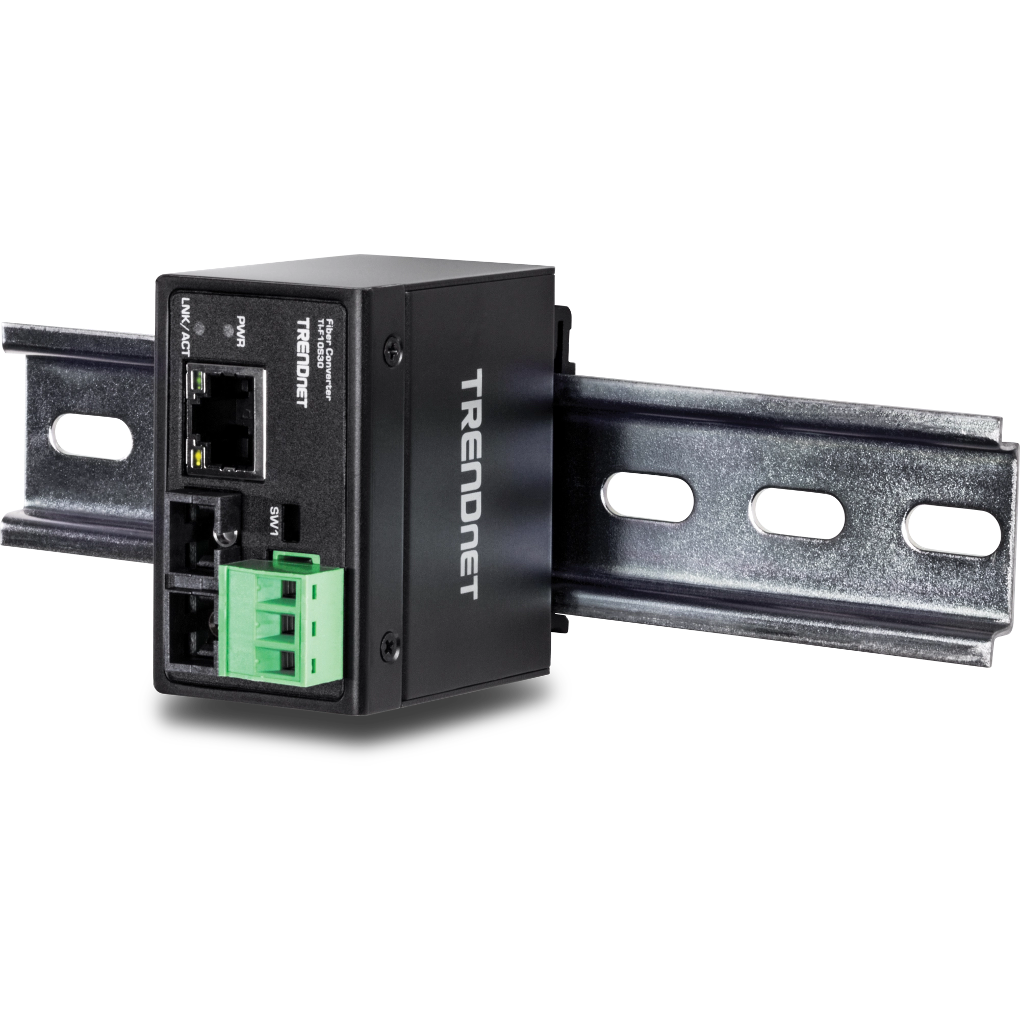 TRENDNET - TI-F10S30 - Hardened Industrial 100Base-FX Single-Mode SC Fiber Converter