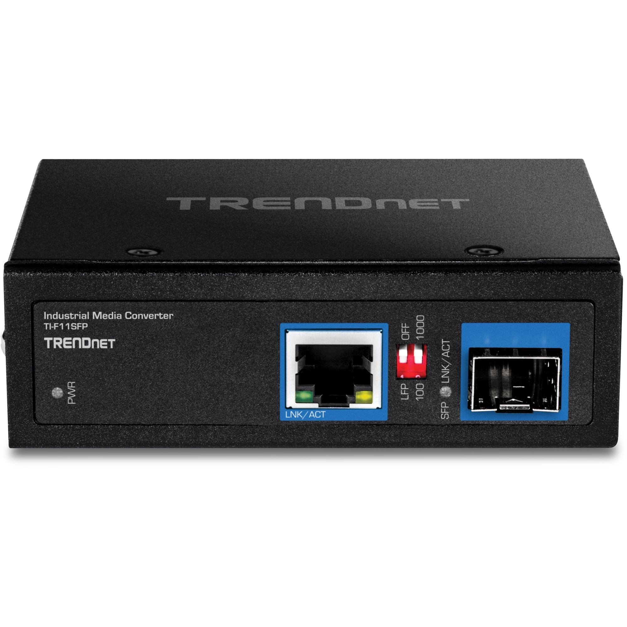 TRENDNET - TI-F11SFP - Hardened Industrial 100/1000Base-T to SFP Media Converter