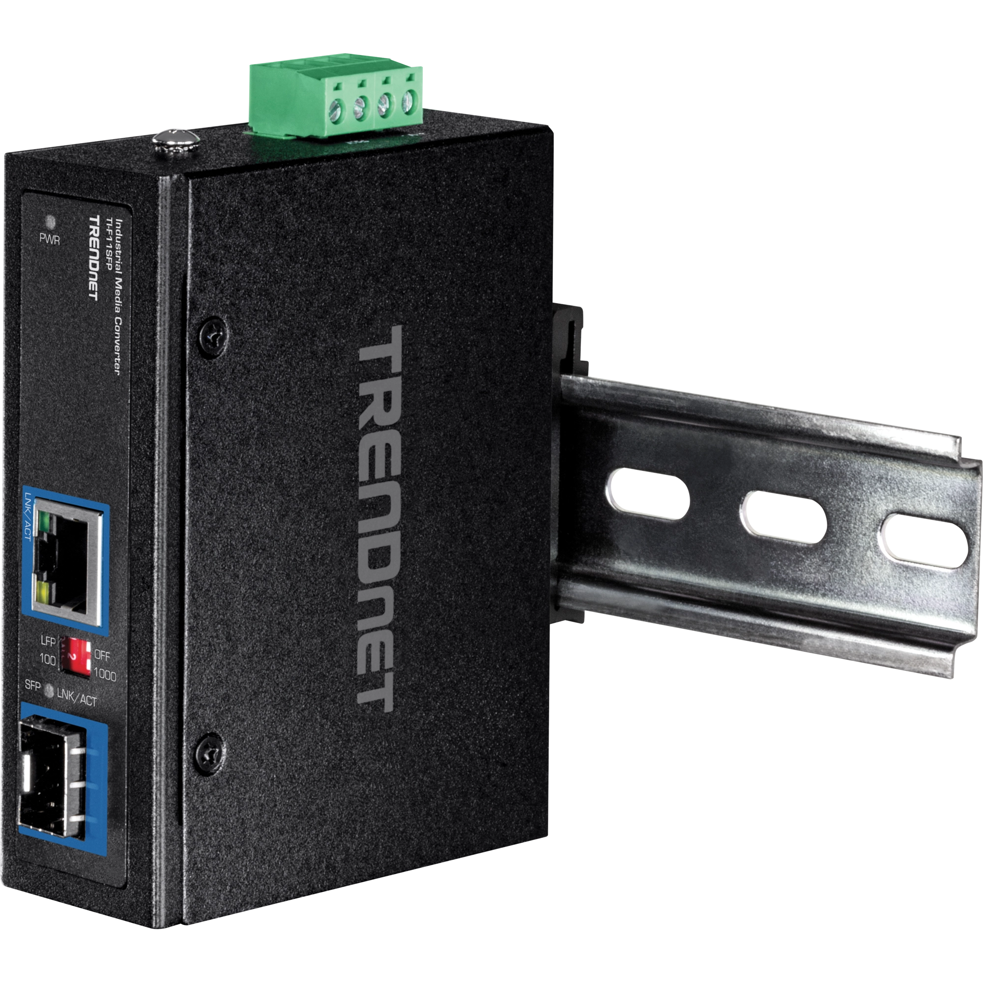 TRENDNET - TI-F11SFP - Hardened Industrial 100/1000Base-T to SFP Media Converter