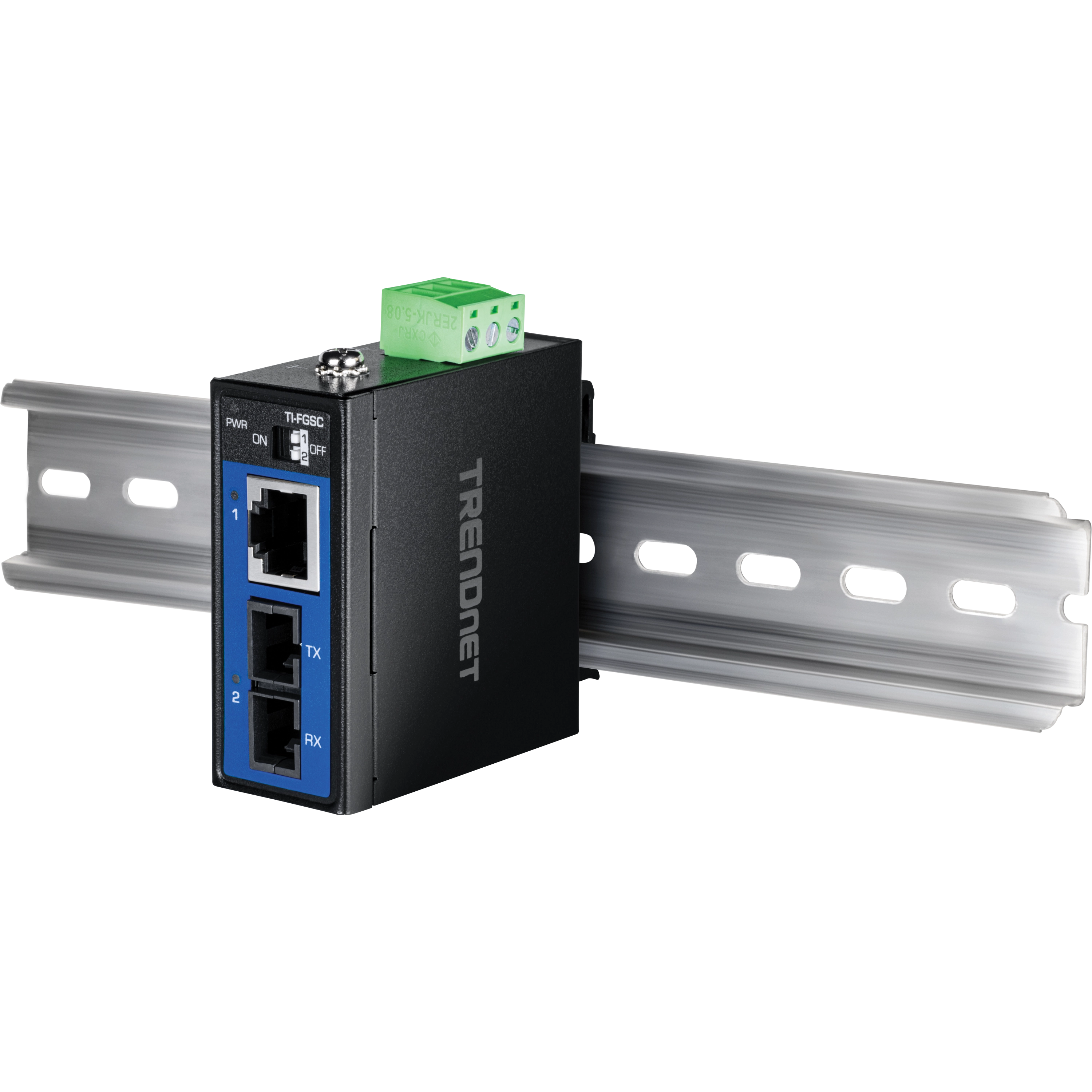 Trendnet - TI-FGSC - Hardened Industrial 1000BASE-LX Multi-Mode SC Fiber Converter (1km, 0.62mi.)