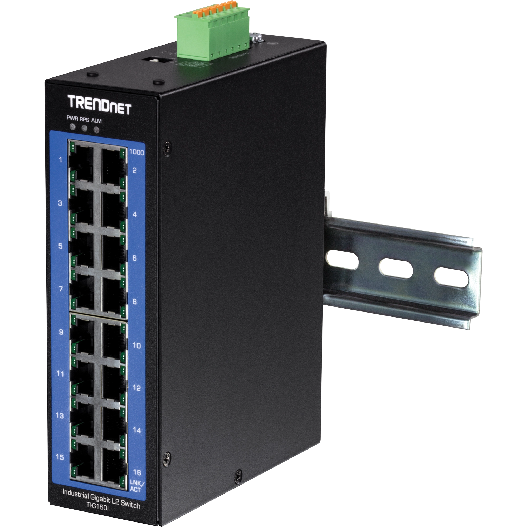 Trendnet - TI-G160 - 16-Port Industrial Gigabit DIN-Rail Switch