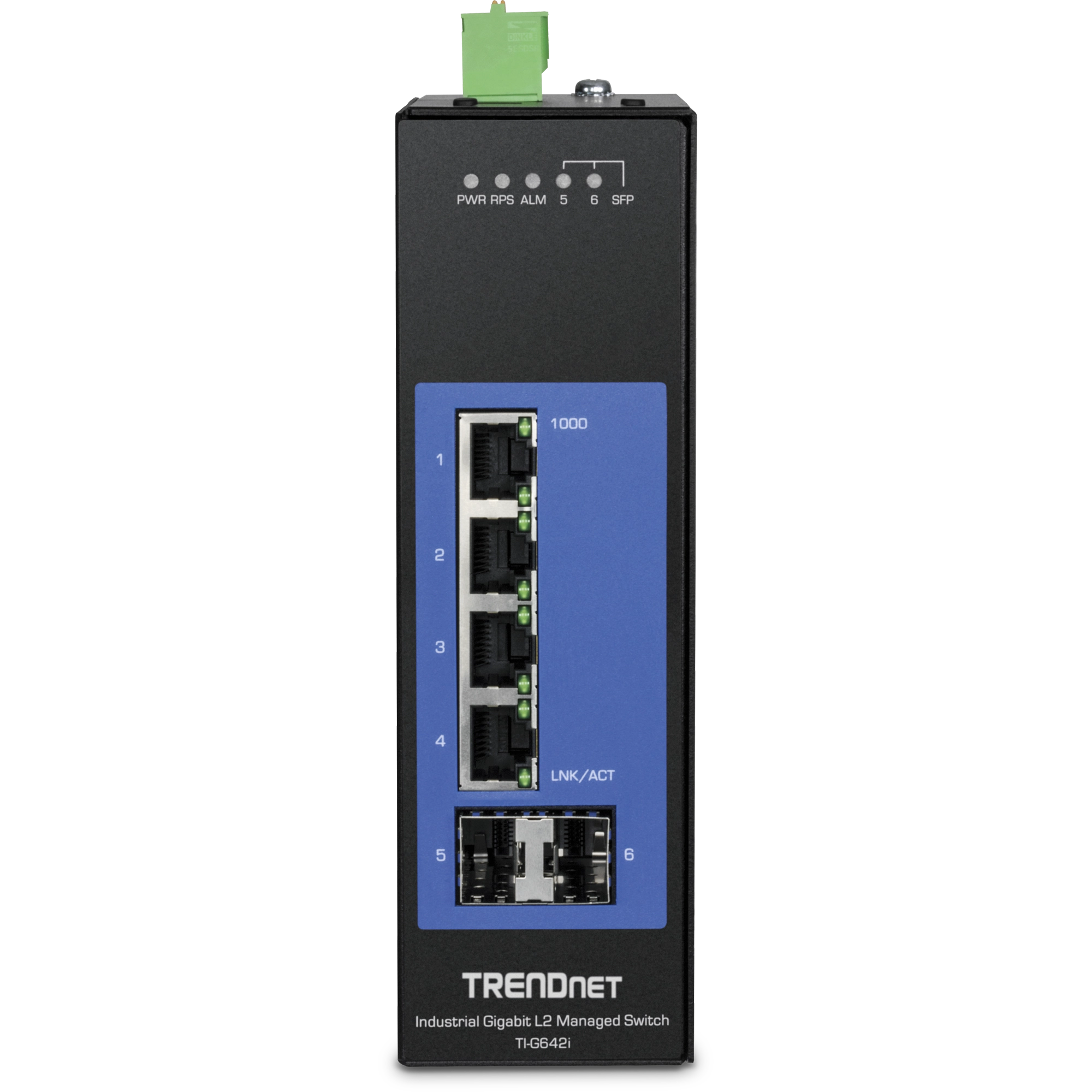 TRENDNET - TI-G642i - 6-Port Industrial Gigabit L2 Managed DIN-Rail Switch