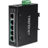 TRENDNET - TI-PE50 - 5-Port Industrial Fast Ethernet PoE+ DIN-Rail Switch