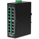 TRENDNET - TI-PG160 - 16-Port Hardened Industrial Gigabit PoE+ DIN-Rail Switch