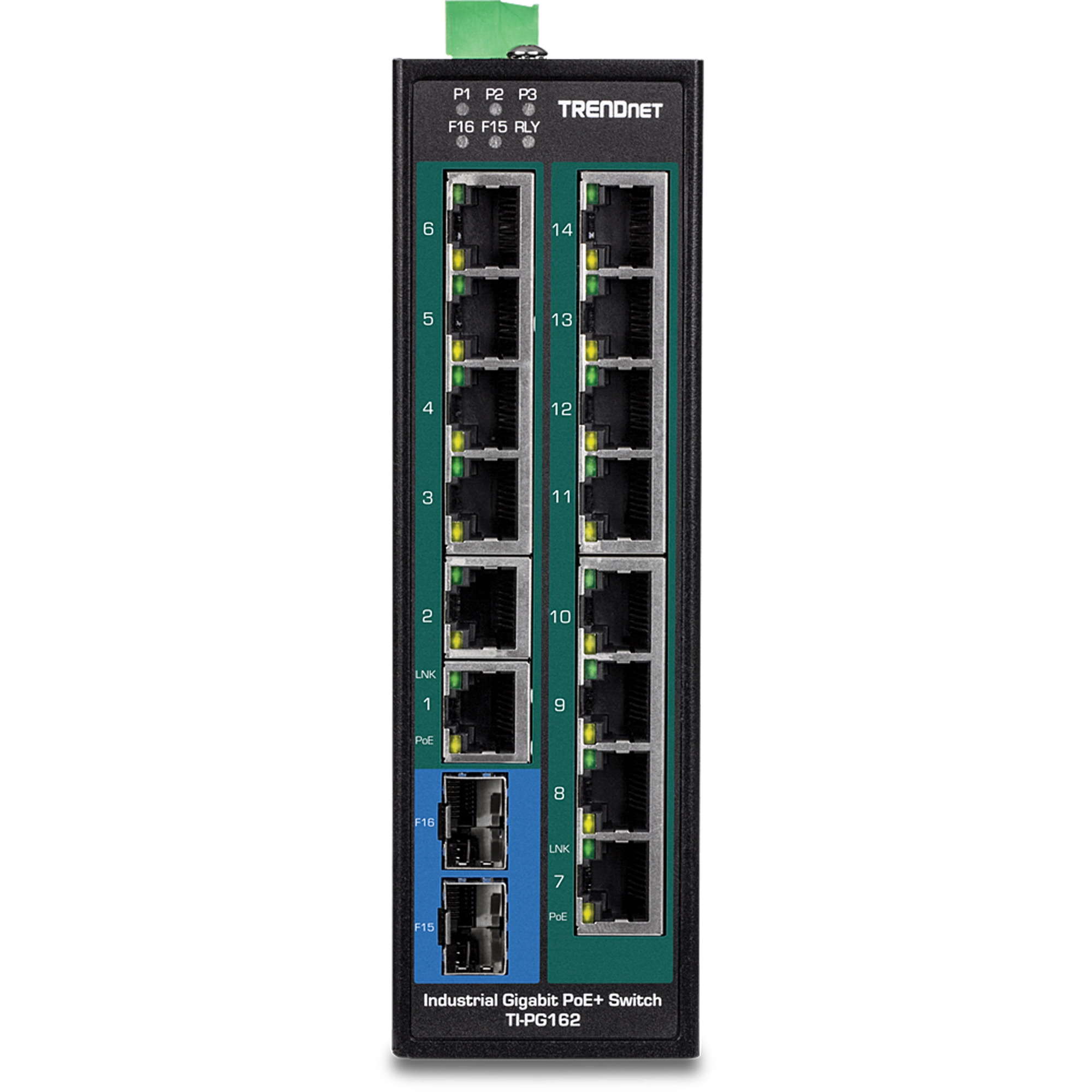 TRENDNET - TI-PG162 - 16-Port Industrial Gigabit PoE