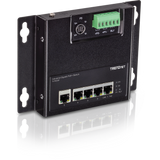TRENDNET - TI-PG50F - 5-Port Industrial Gigabit PoE+ Wall-Mounted Front Access Switch