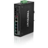 TRENDNET - TI-PG62 - 6-port hardened Industrial Gigabit PoE+ Switch (5 Gigabit / 1 shared SFP / 1 dedicated SFP)