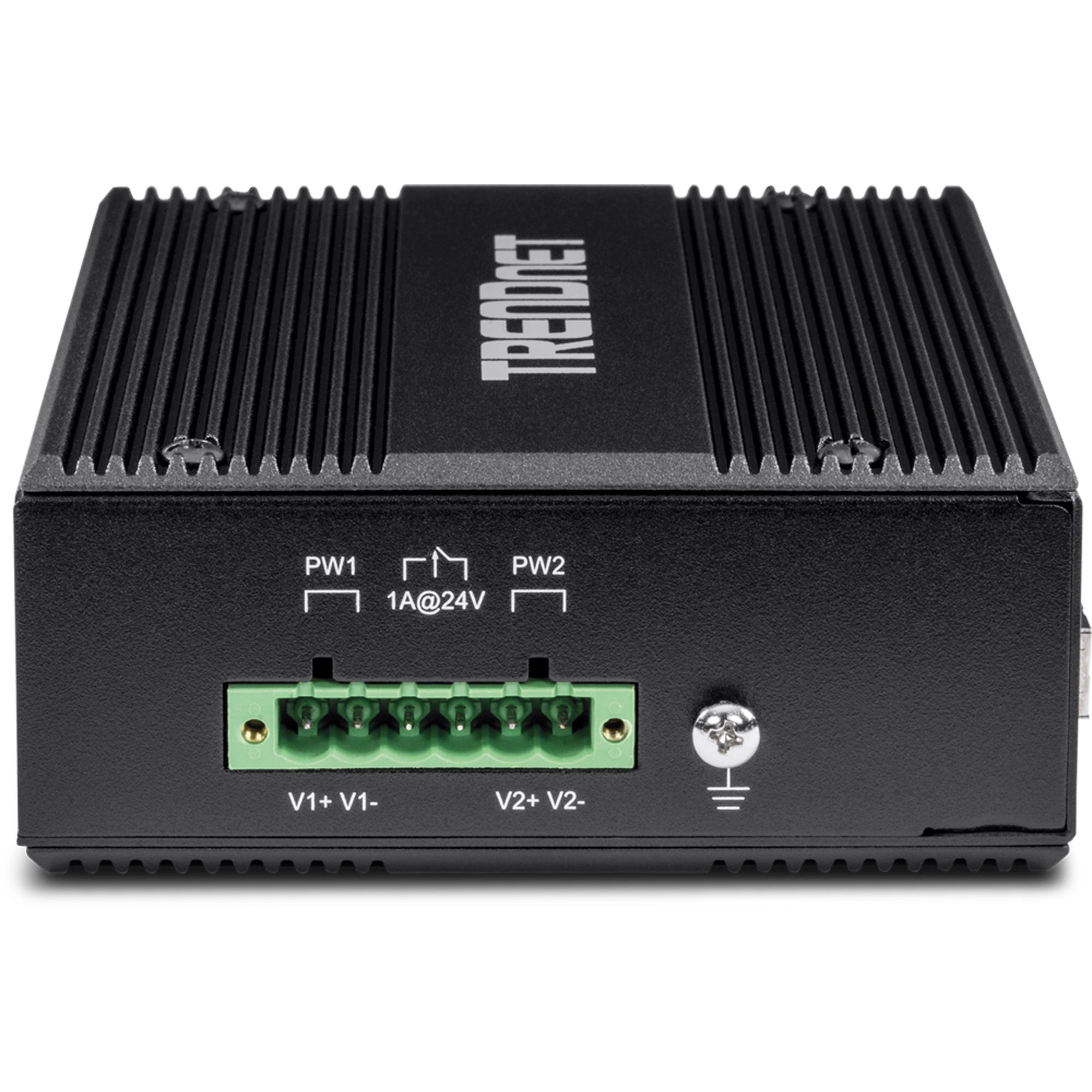 TRENDNET - TI-PG62B - 6-port hardened Industrial Gigabit PoE+ Switch /w 2 SFP (Boost Voltage from 12/24/48/VDC to 55VDC)