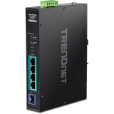 TRENDNET - TI-PGM541 - 5-port Industrial Gigabit PoE+ DIN-Rail Switch -20° – 65°C (-4° – 149°F)