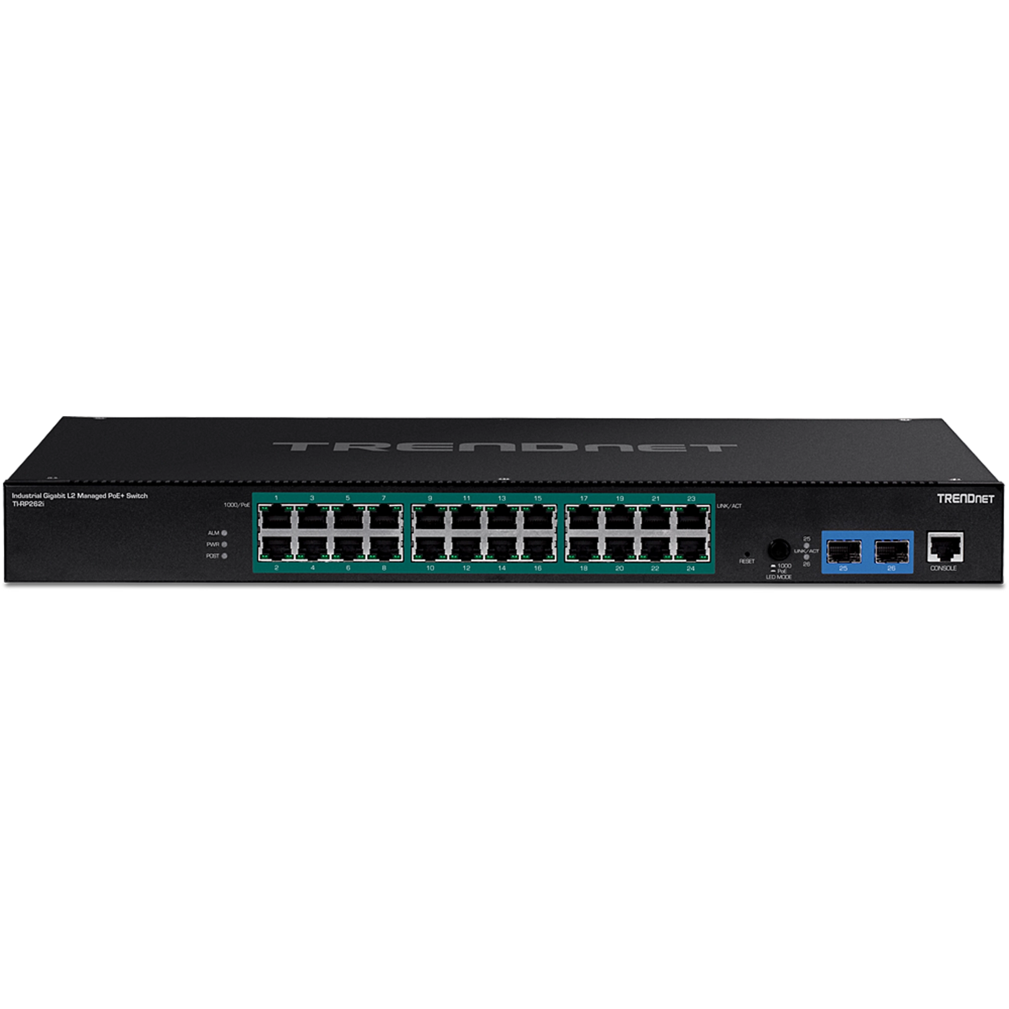 TRENDNET - TI-RP262i - 26-Port Industrial Gigabit L2 Managed PoE+ Rackmount Switch