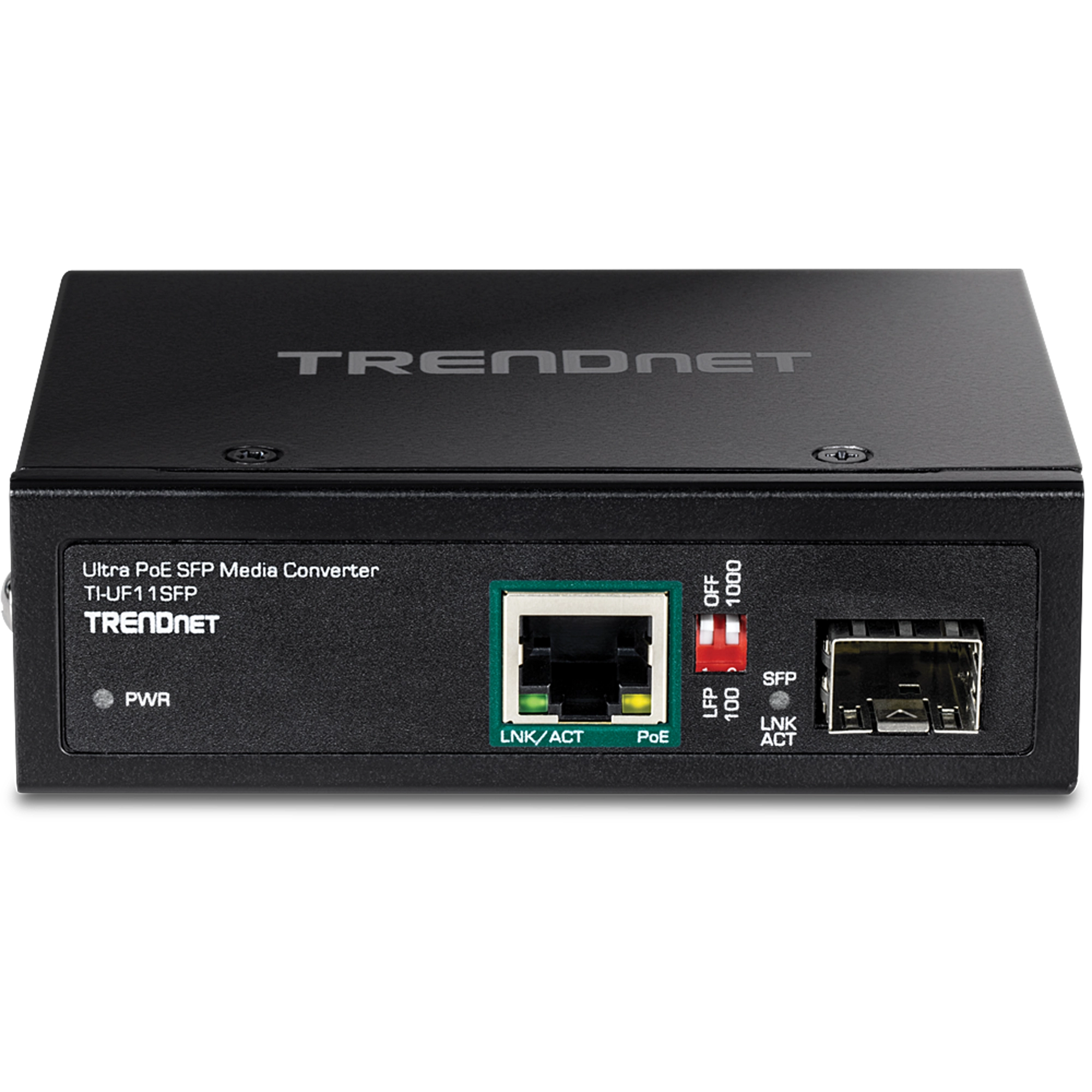 TRENDNET - TI-UF11SFP - Hardened Industrial SFP to Gigabit UPoE  Media Converter