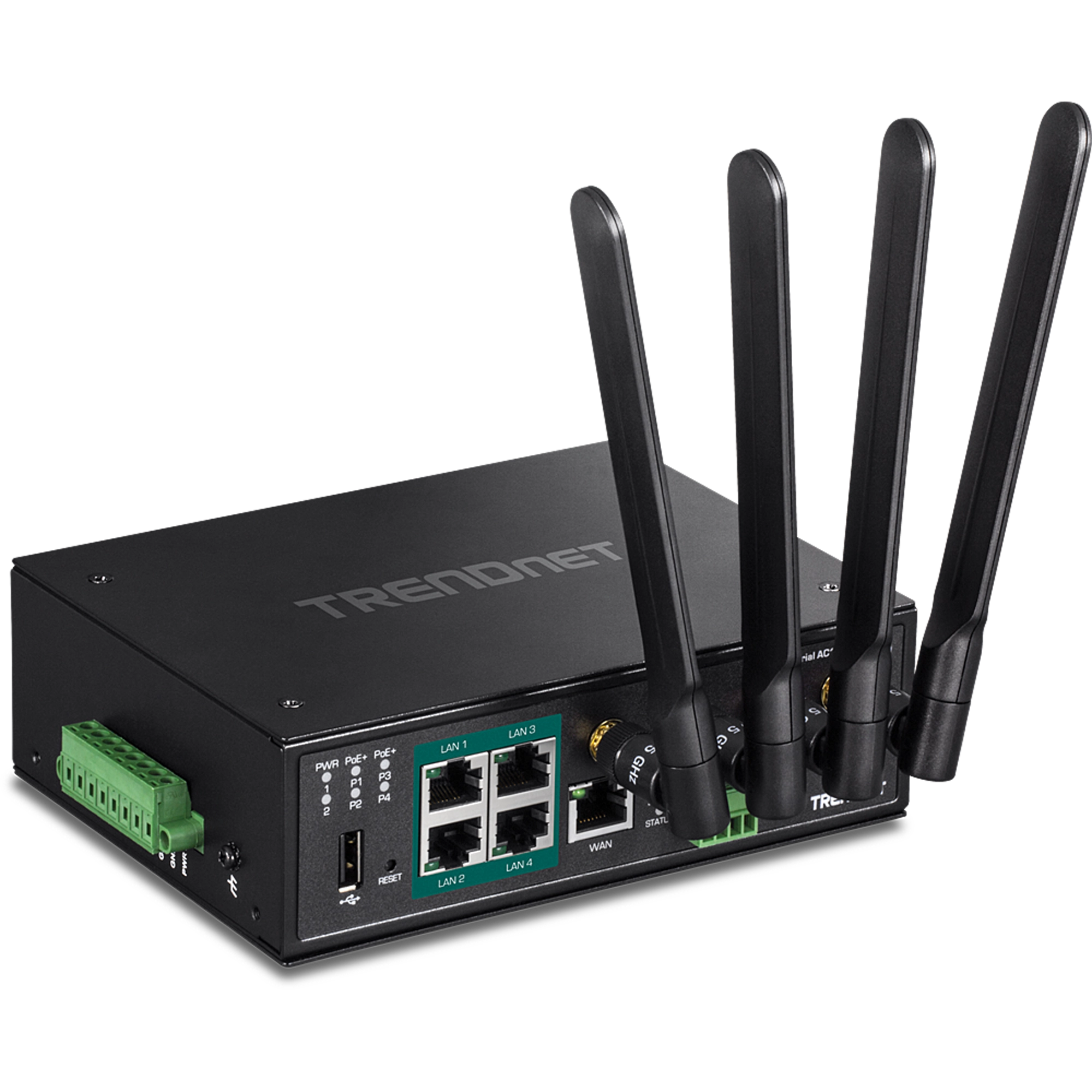 TRENDNET - TI-WP100 - Industrial AC1200 Wireless Gigabit PoE+ Router