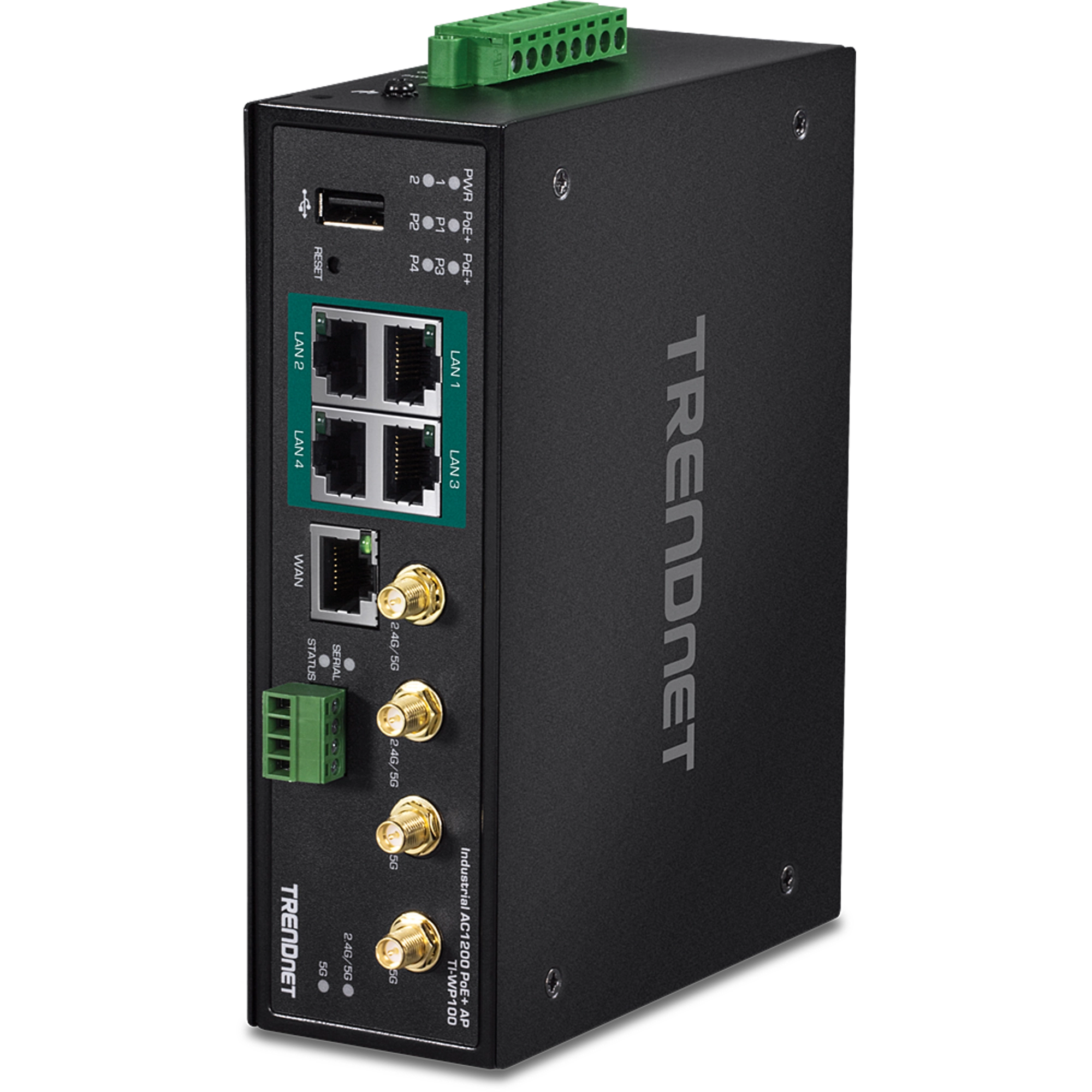 TRENDNET - TI-WP100 - Industrial AC1200 Wireless Gigabit PoE+ Router