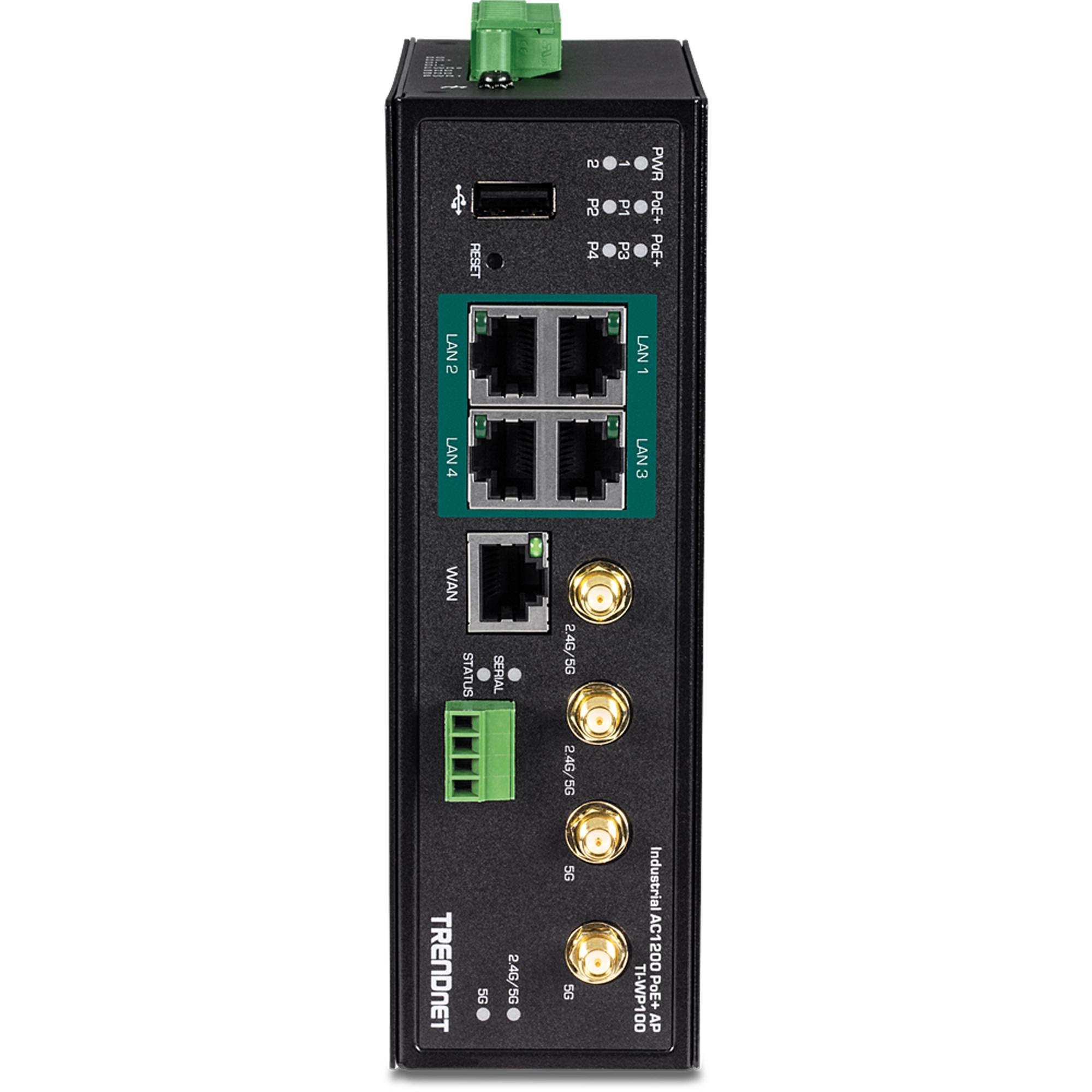 TRENDNET - TI-WP100 - Industrial AC1200 Wireless Gigabit PoE+ Router