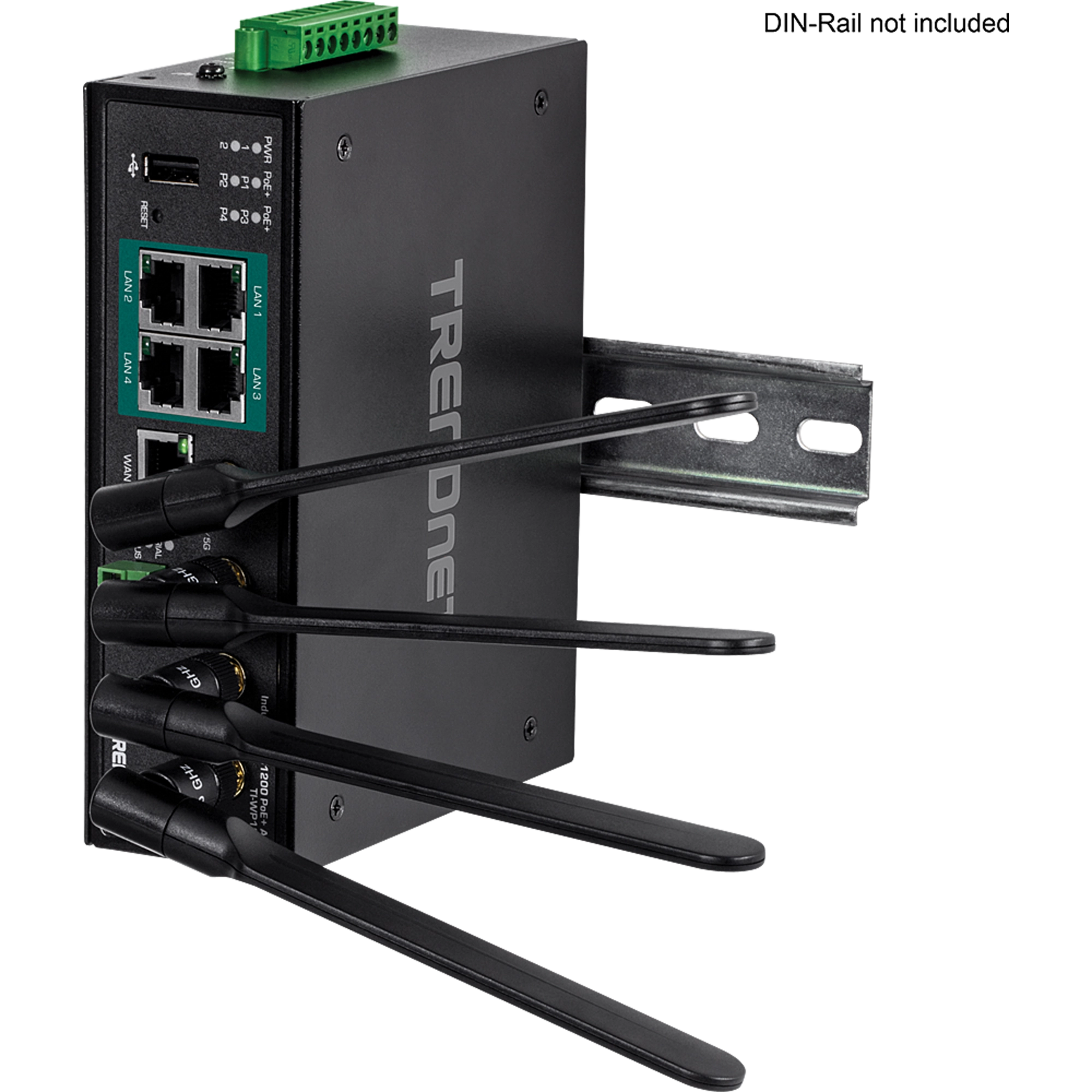 TRENDNET - TI-WP100 - Industrial AC1200 Wireless Gigabit PoE+ Router